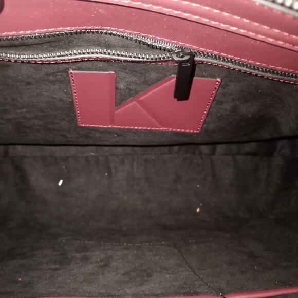 Kendall & Kylie "Katherine" maroon leather satchel NWT - Picture 6 of 11